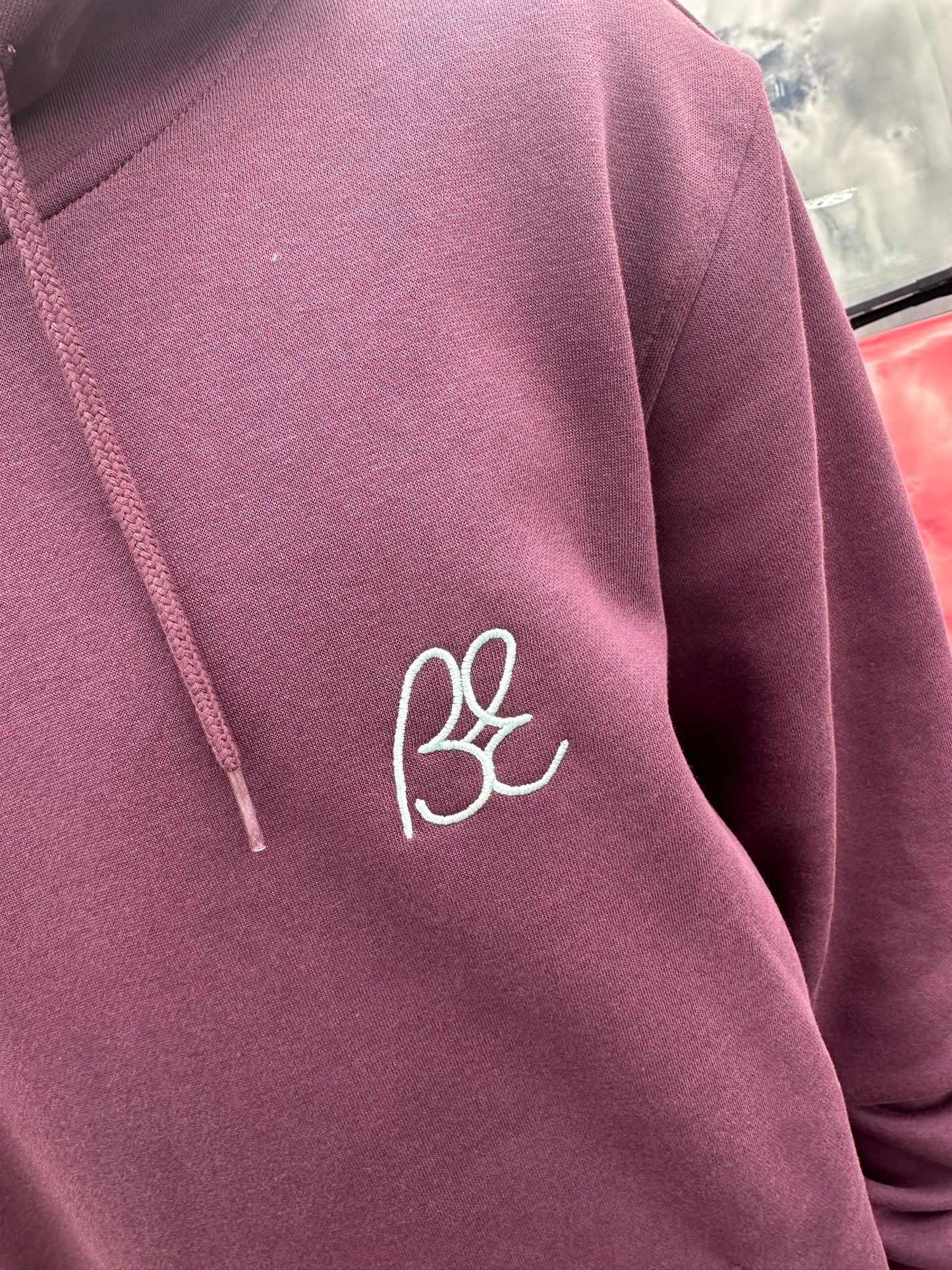 OG Bus Envy embroidered hoodie. Plum & blue