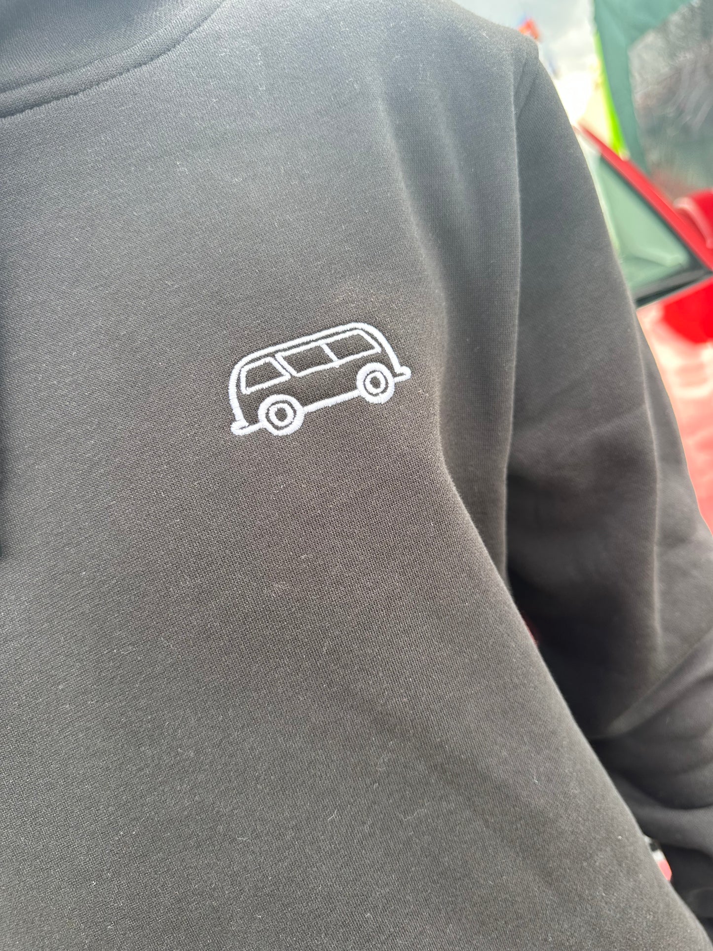 OG Bus Envy embroidered hoodie. Black & white