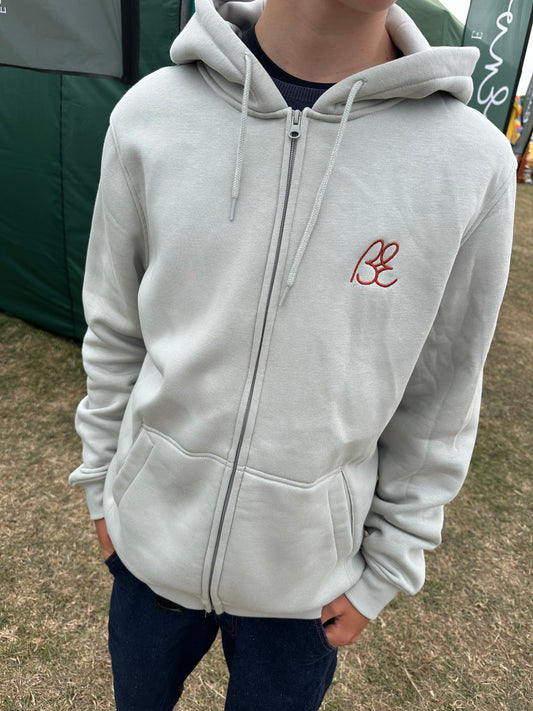 OG Bus Envy embroidered zip hoodie. Asphalt & copper