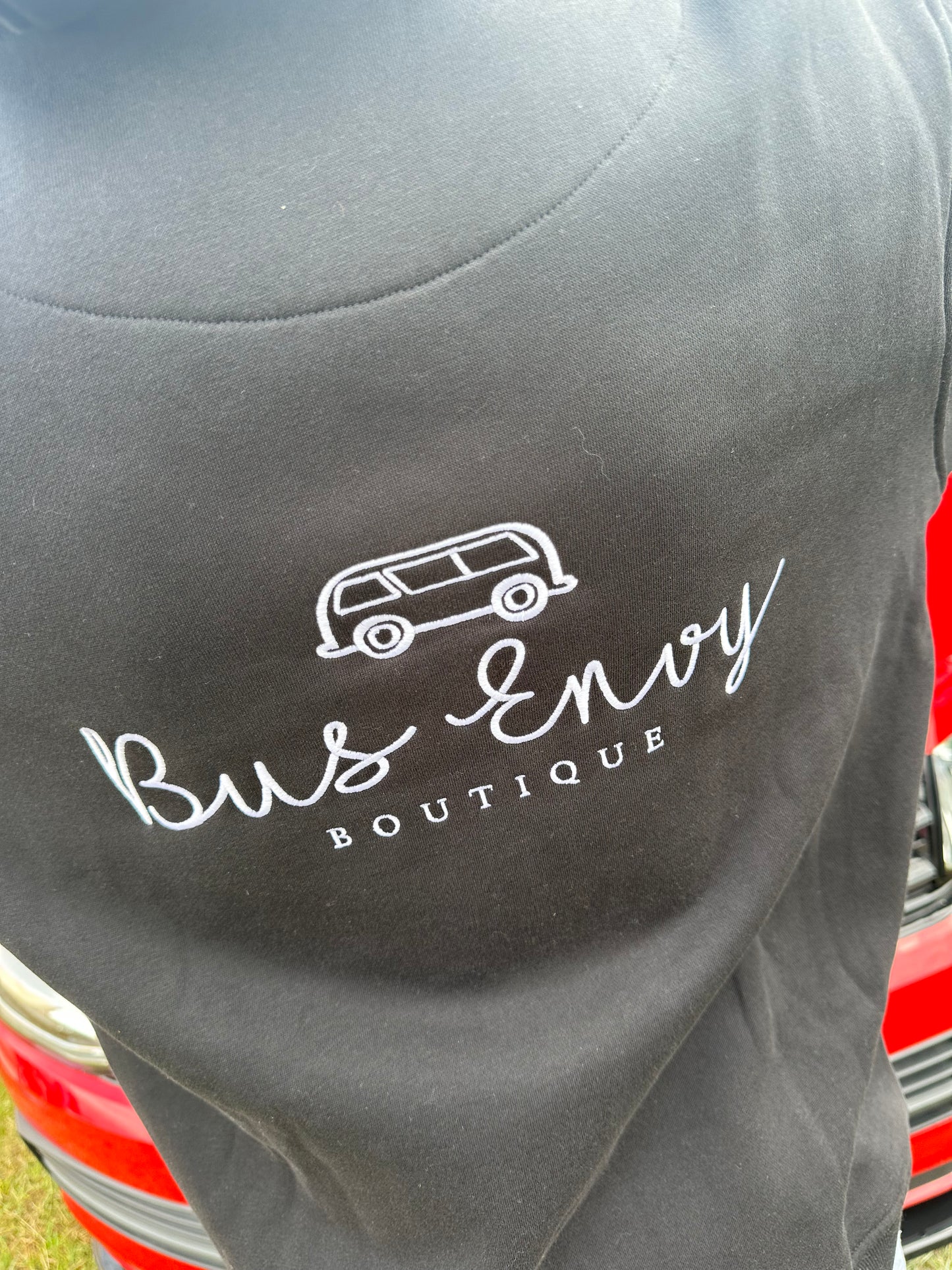 OG Bus Envy embroidered hoodie. Black & white