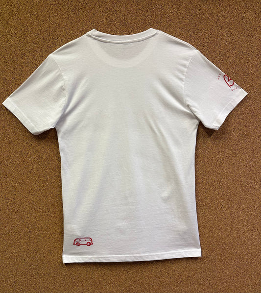 Everyday T-shirt. White & red