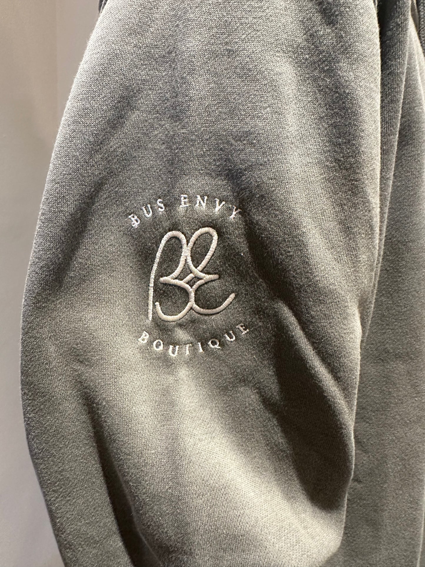 *LAST ONE* OG Bus Envy embroidered hoodie. Khaki & cream