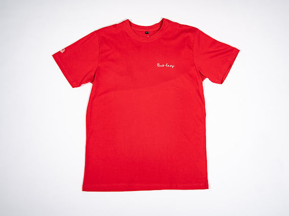 Premium BE T-shirt. Red & white