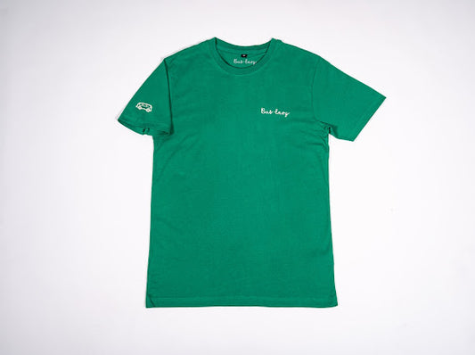 Premium BE T-shirt. Green & white