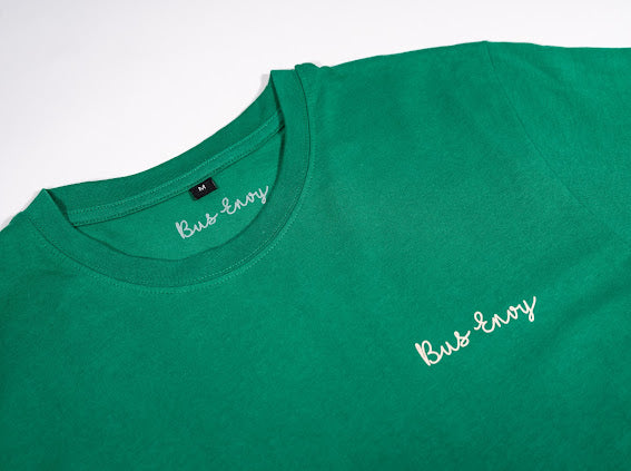 Premium BE T-shirt. Green & white
