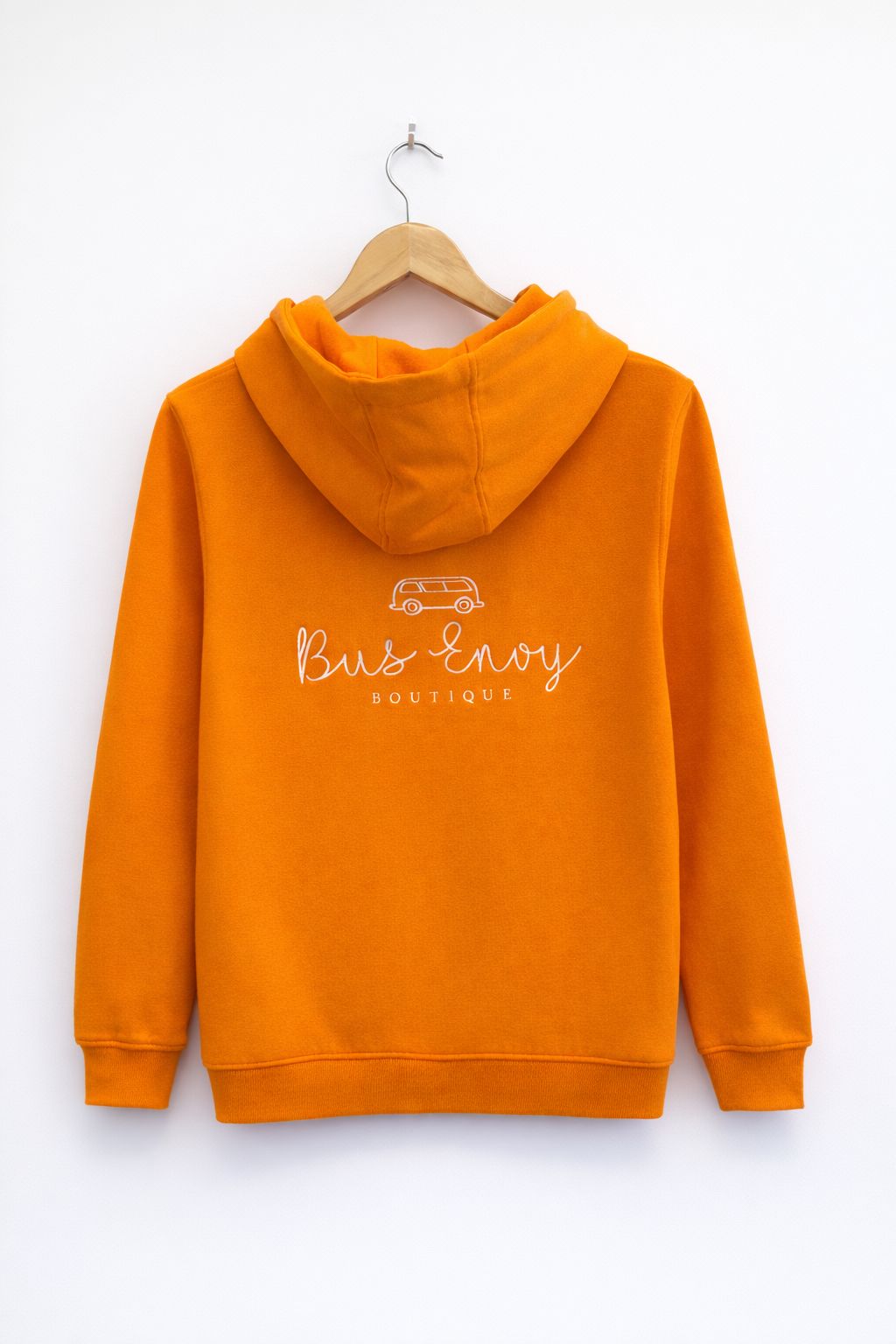 OG Bus Envy embroidered hoodie. Orange & white