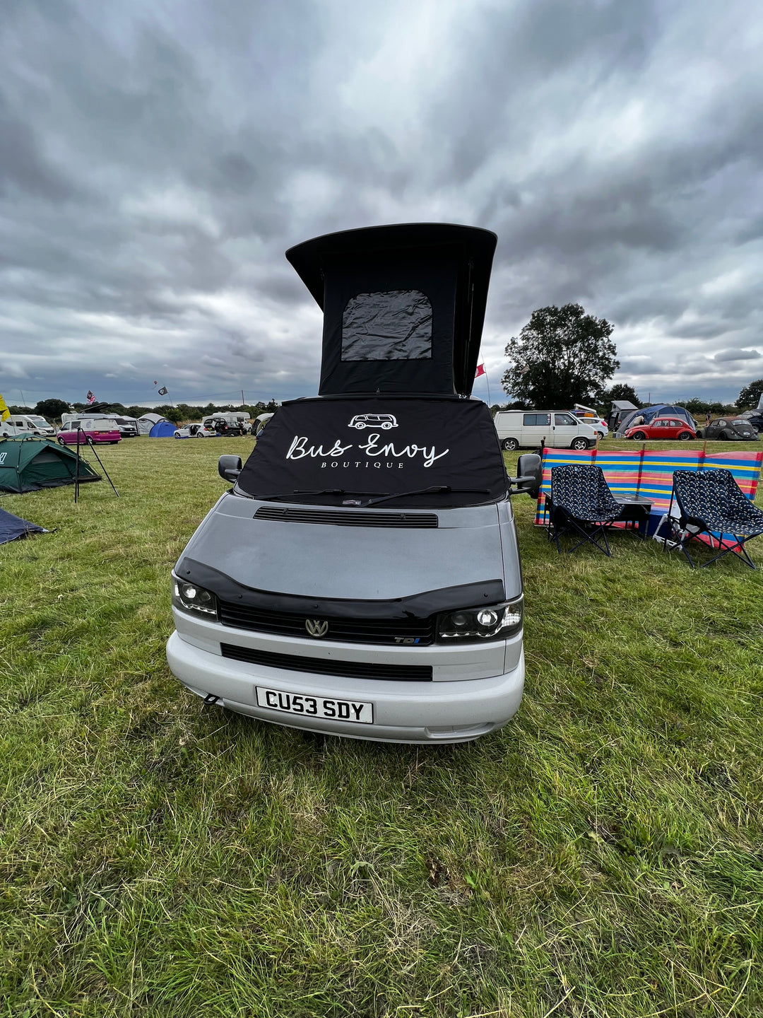 *SPECIAL ORDER* Bus Envy Boutique logo blackout windscreen cover