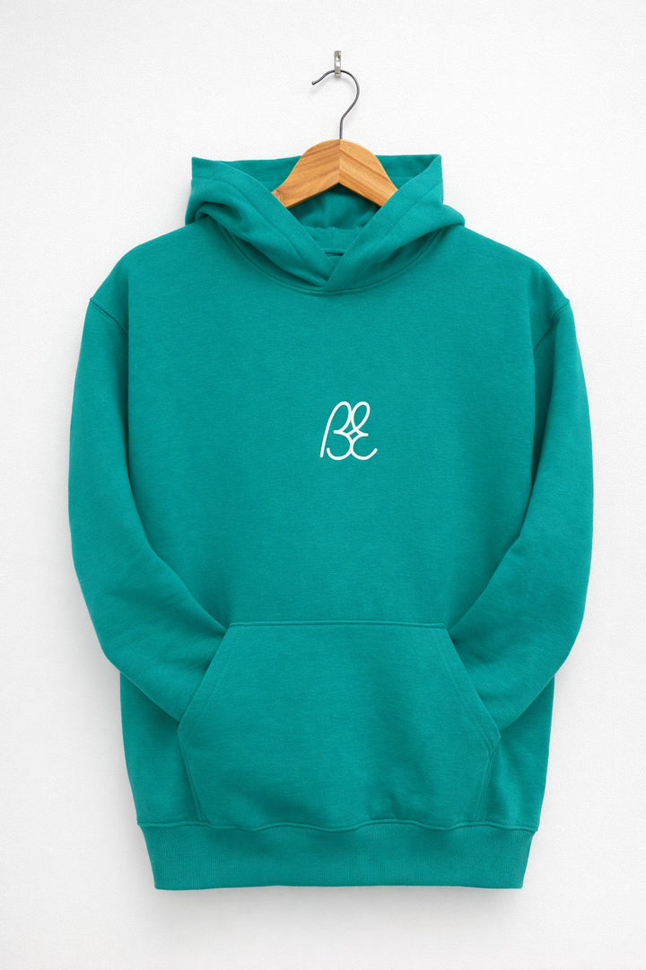 BE everyday heavyweight hood. Green & grey