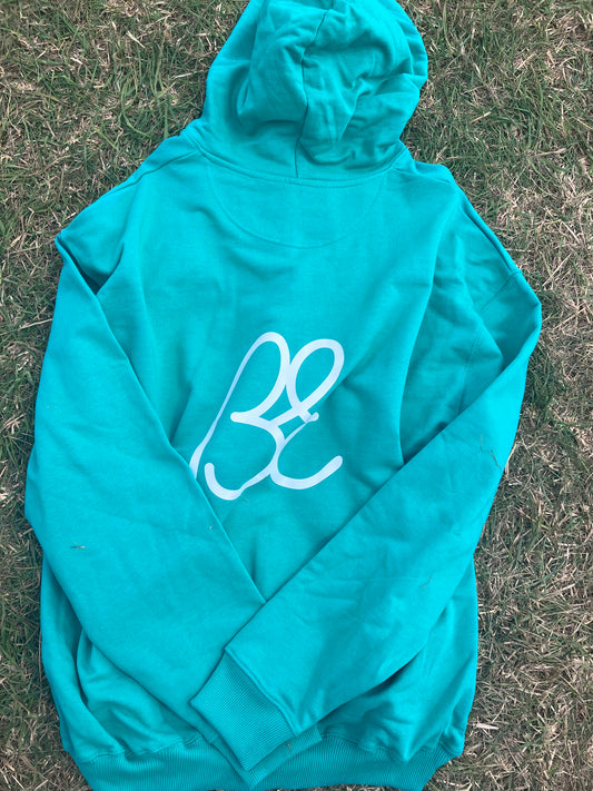 BE everyday heavyweight hood. Green & grey