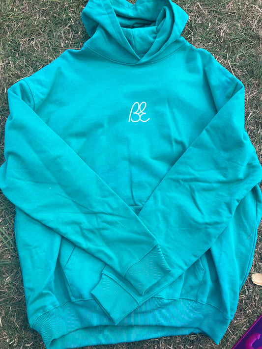 BE everyday heavyweight hood. Green & grey