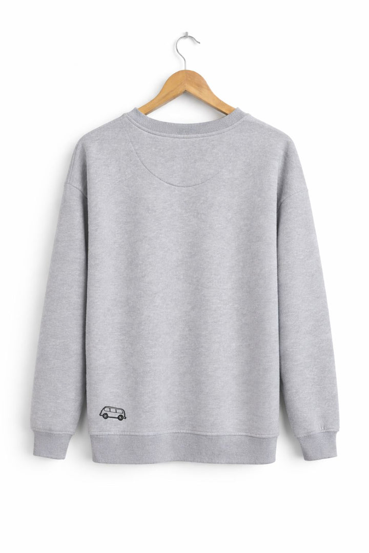 Premium Bus Envy crew neck sweatshirt. Heather grey & black