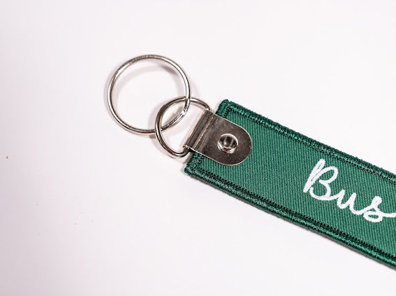 Signature Bus Envy embroidered keyring