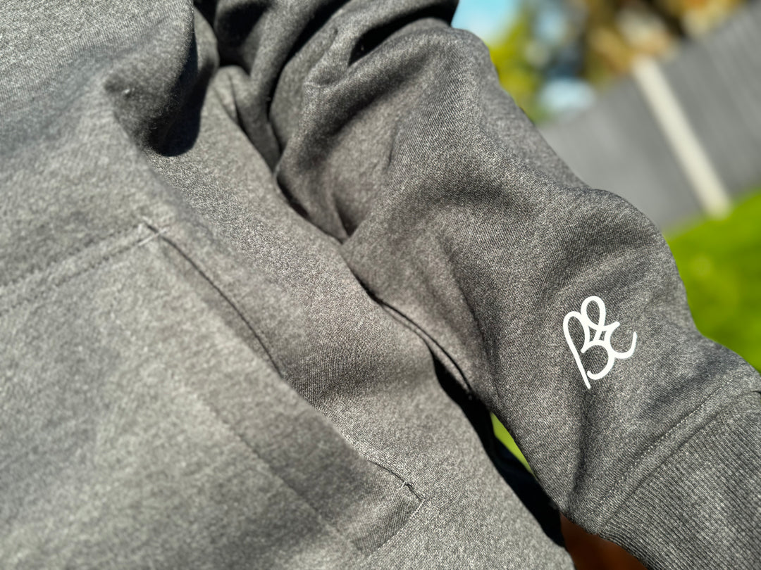 'Bubble Bus' hoodie. Grey & green