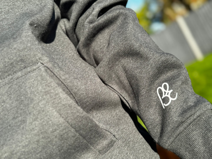 'Bubble Bus' hoodie. Grey & green