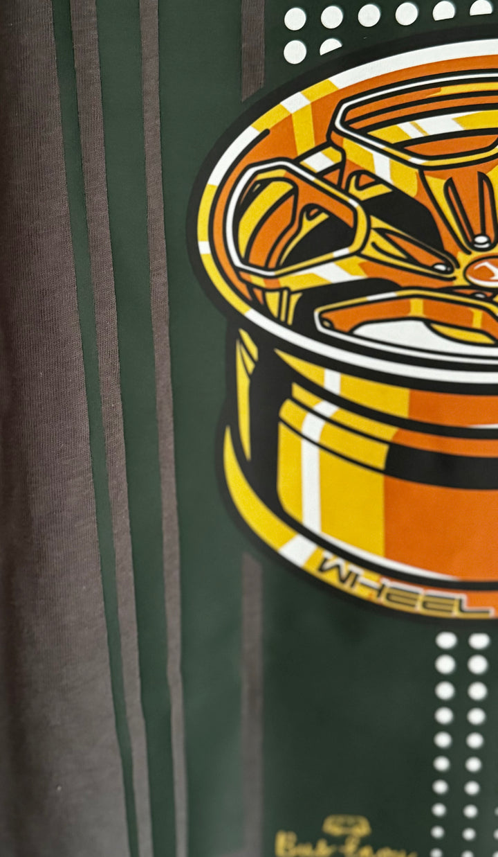 LIMITED EDITION ‘Wheel Envy T-shirt. Shadow grey