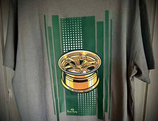 LIMITED EDITION ‘Wheel Envy T-shirt. Shadow grey
