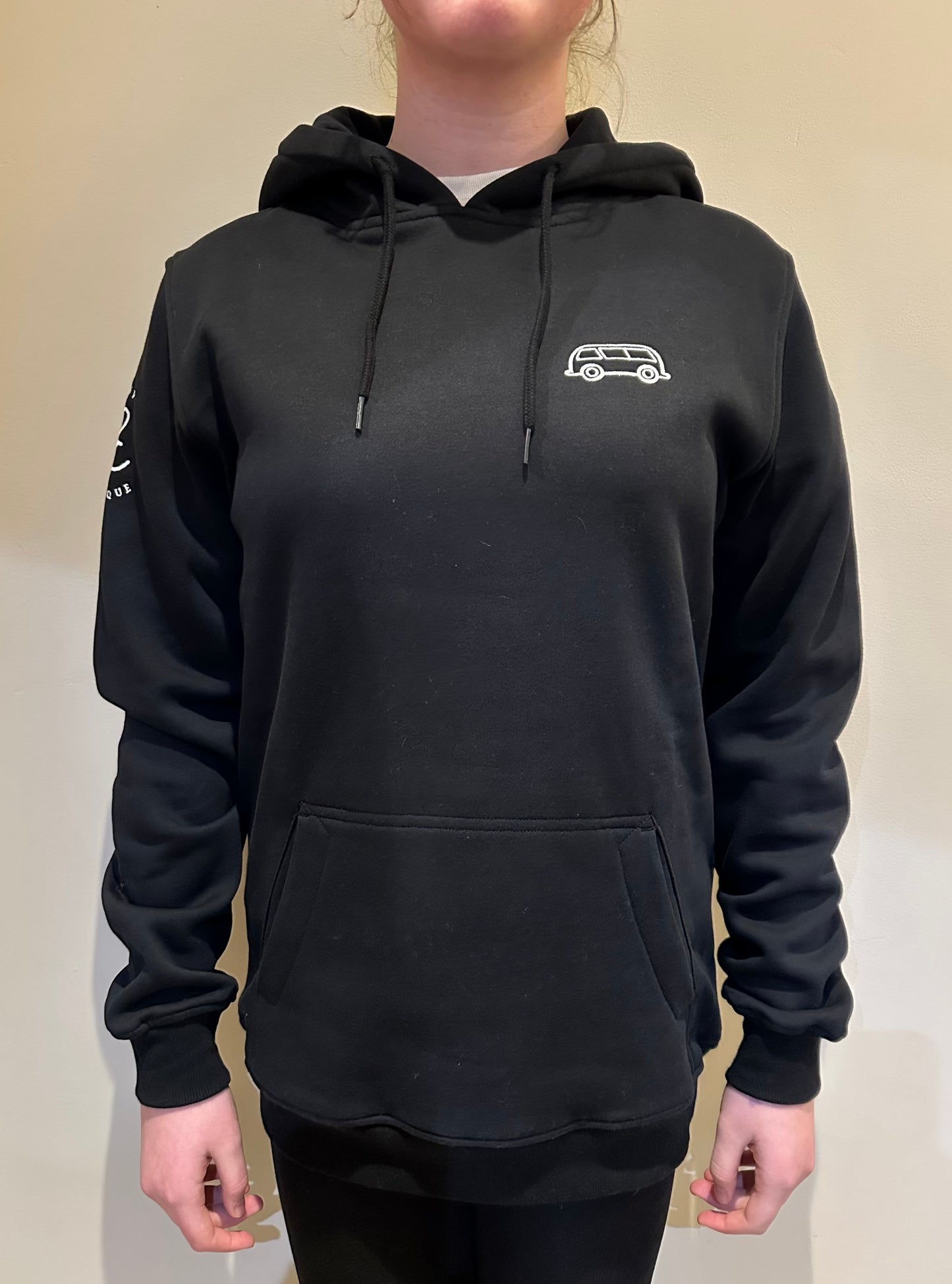 OG Bus Envy embroidered hoodie. Black & white
