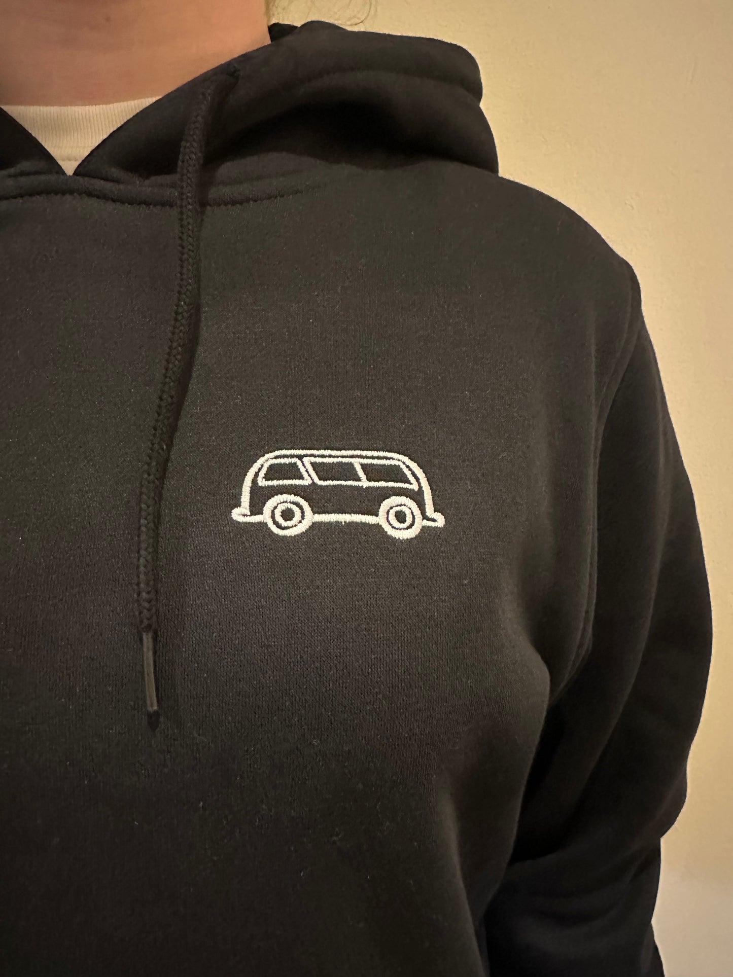 OG Bus Envy embroidered hoodie. Black & white
