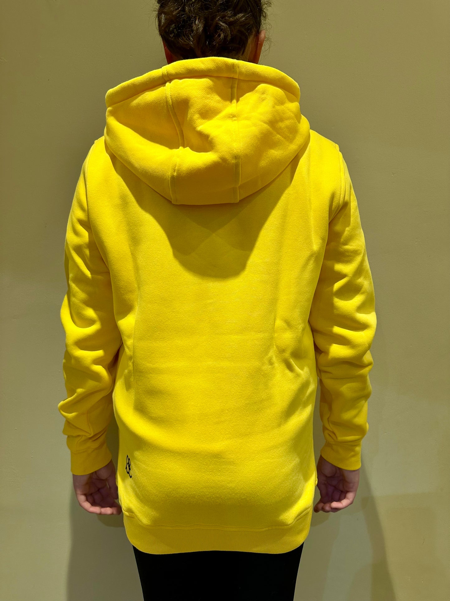 LAST FEW statement Bus Envy logo embroidered hoodie. Yellow & black