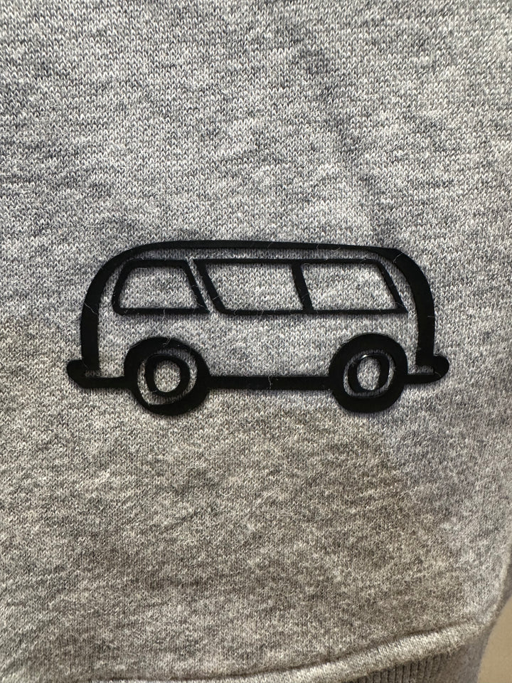Premium Bus Envy crew neck sweatshirt. Heather grey & black