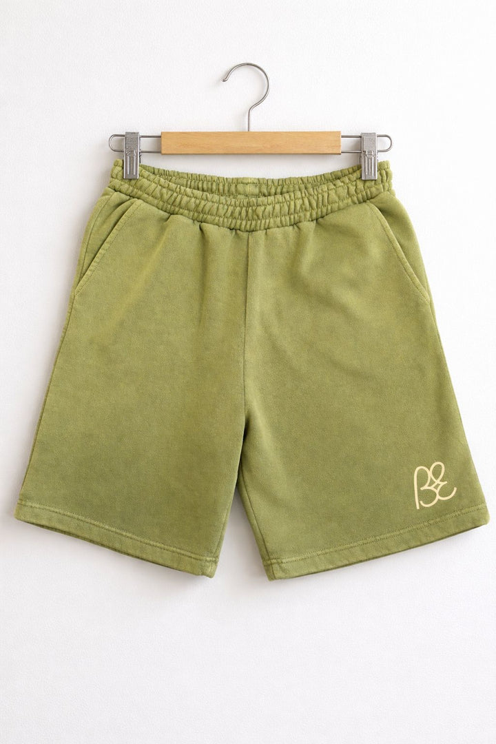 BE Heavyweight sweat shorts - Olive green