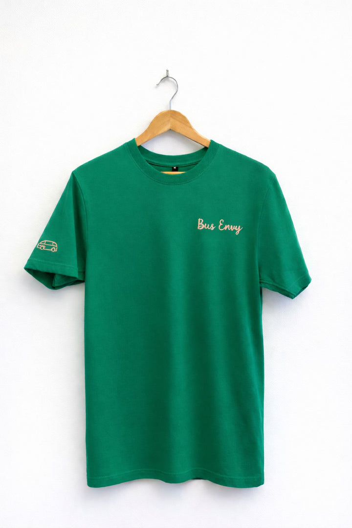 Premium BE T-shirt. Green & white