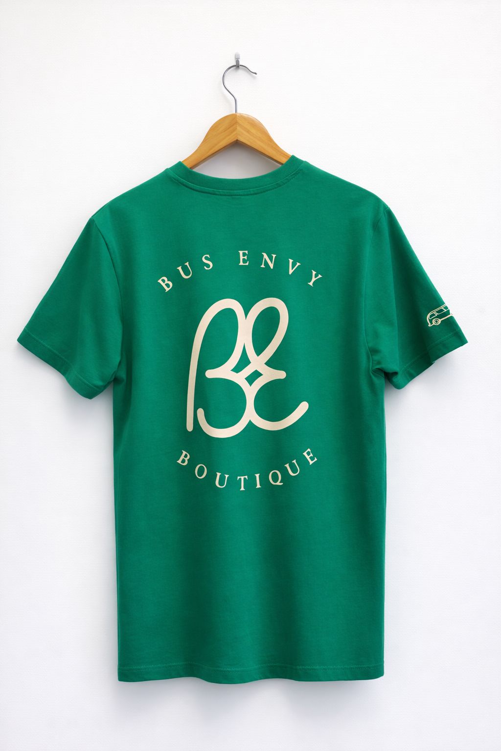 Premium BE T-shirt. Green & white
