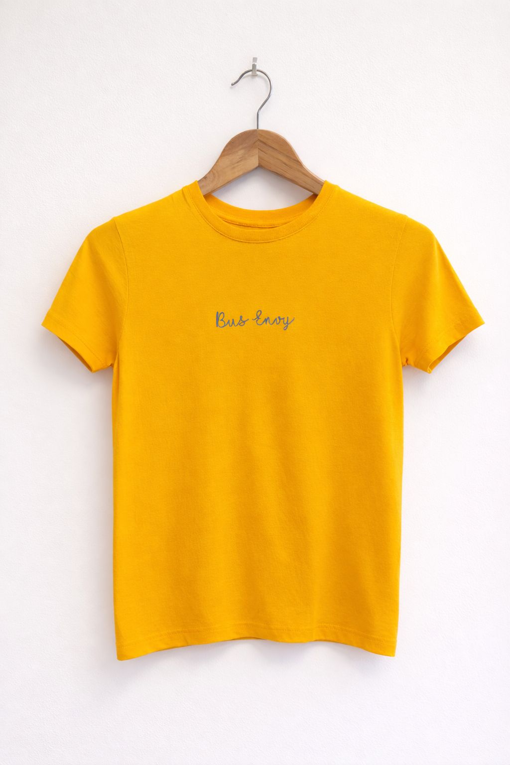 Bus Envy BE good and BE kind charity T-Shirt. Golden yellow & blue