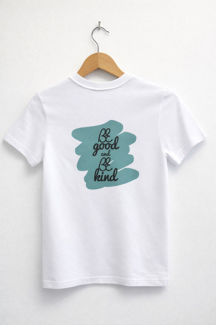 Bus Envy BE good and BE kind charity T-Shirt. White & green