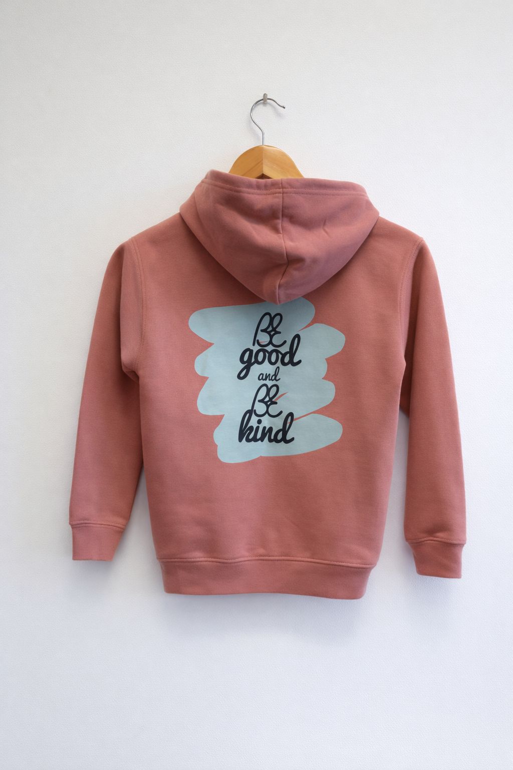 Bus Envy BE good and BE kind charity hoodie. Pink & green