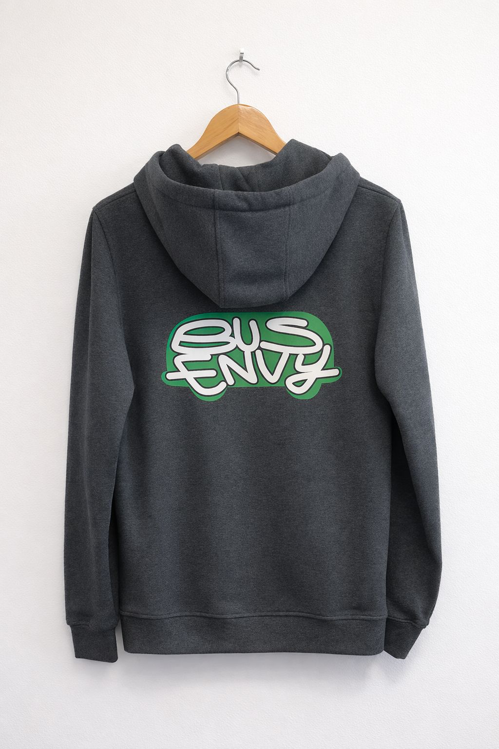 'Bubble Bus' hoodie. Grey & green