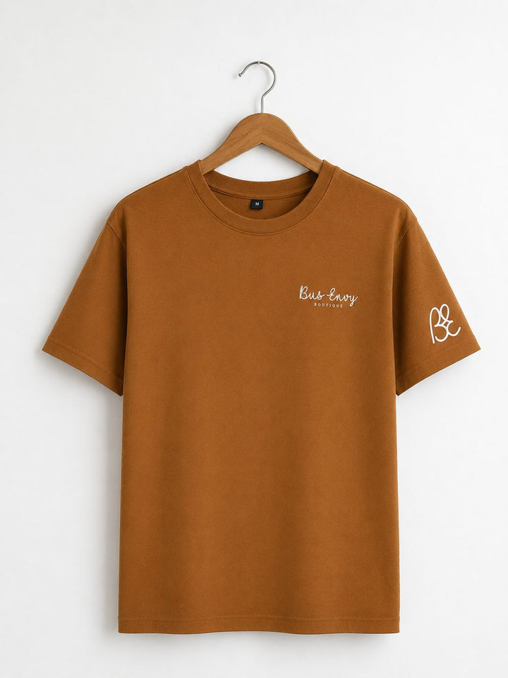 Heavy oversized Rolling Home T-shirt - Rust