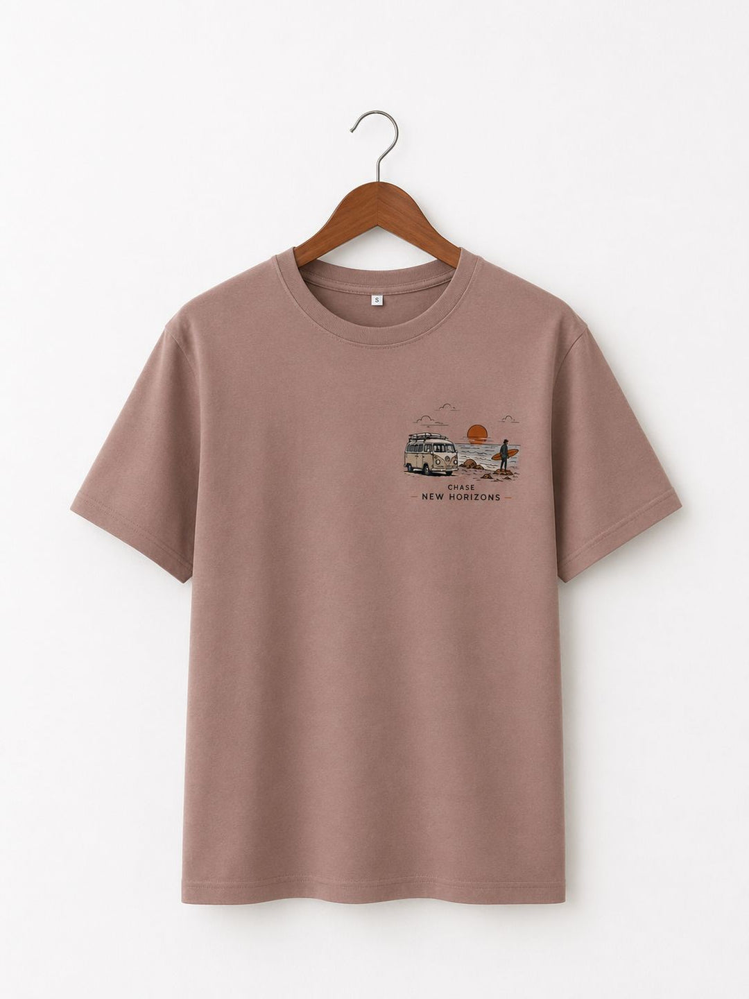 *NEW* Heavy oversized Chase New Horizons T-shirt - Dusky Pink