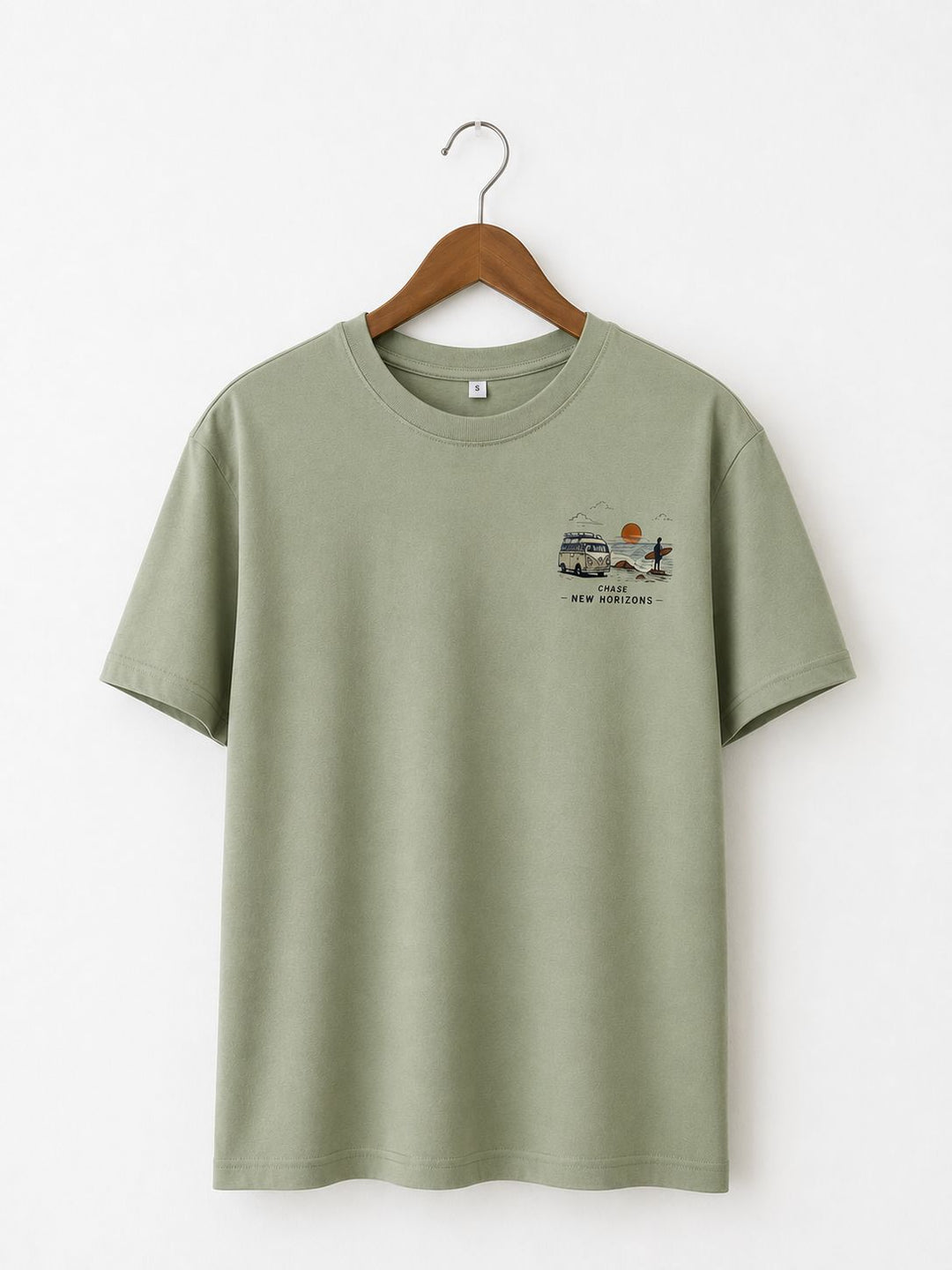 *NEW* Heavy oversized Chase New Horizons T-shirt - Sage green