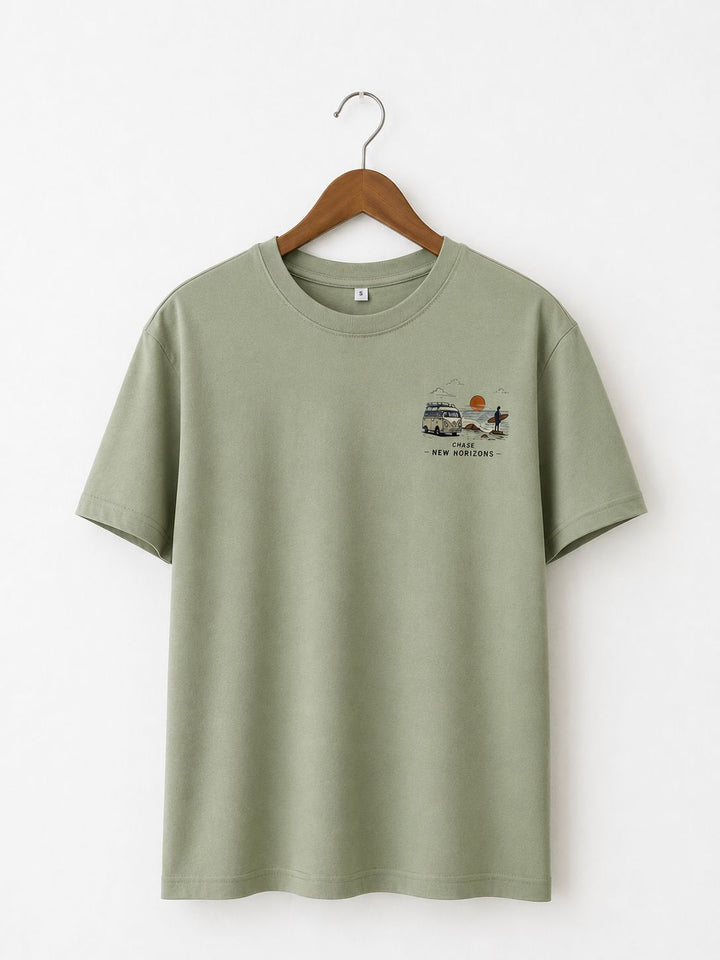 *NEW* Heavy oversized Chase New Horizons T-shirt - Sage green