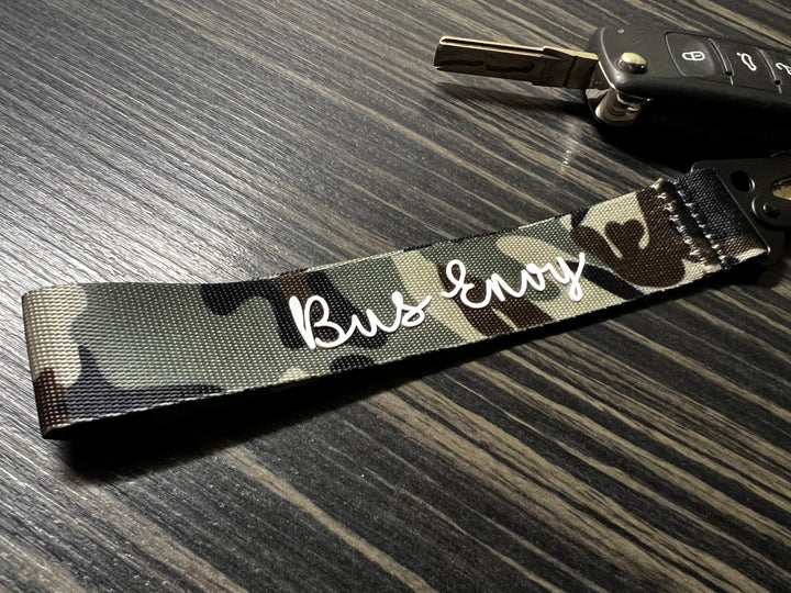 Green Cammo Bus Envy keyring