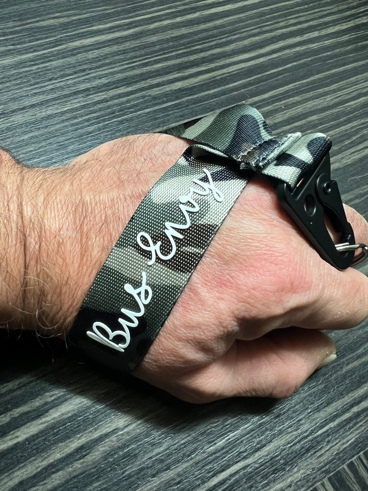 Green Cammo Bus Envy keyring