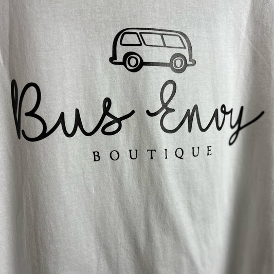 Ladies vest. White with black logos