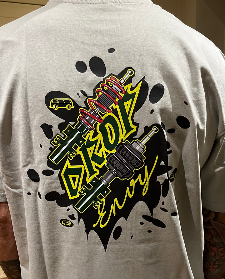 LIMITED EDITION Drop Envy T-shirt. Stone grey