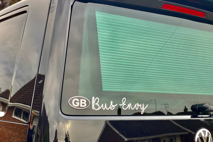 Signature Bus Envy sticker. 300mm long