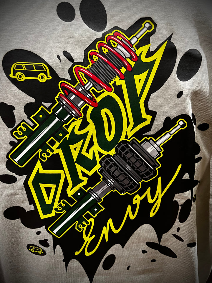 LIMITED EDITION Drop Envy T-shirt. Stone grey