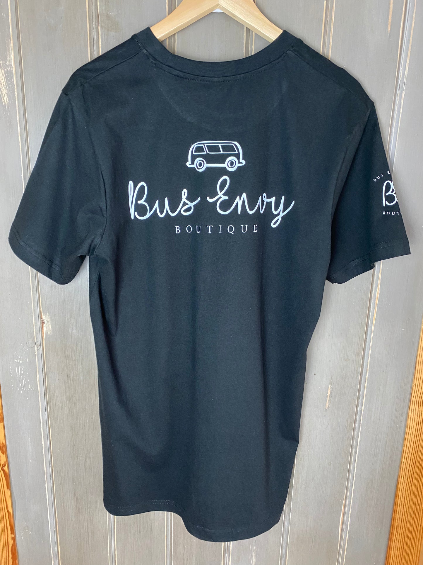 Premium Bus Envy T-Shirt. Black & white