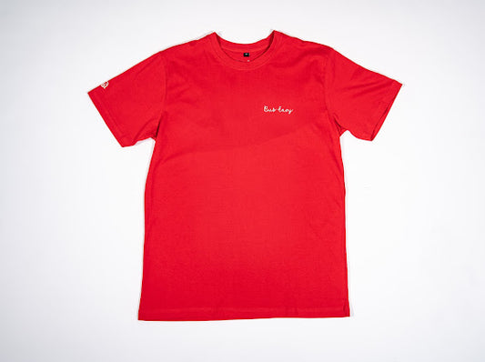 Premium BE T-shirt. Red & white