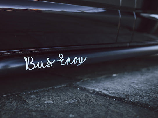 Signature Bus Envy sticker. 300mm long