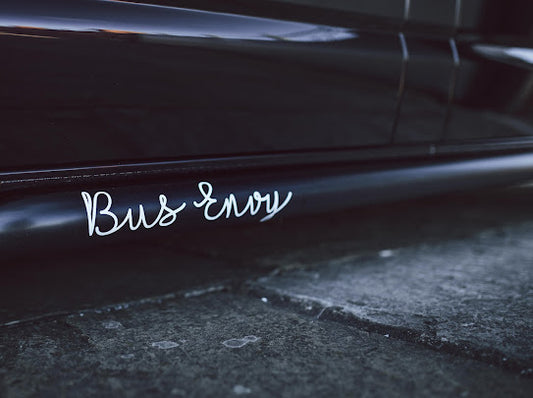 Signature Bus Envy sticker. 300mm long