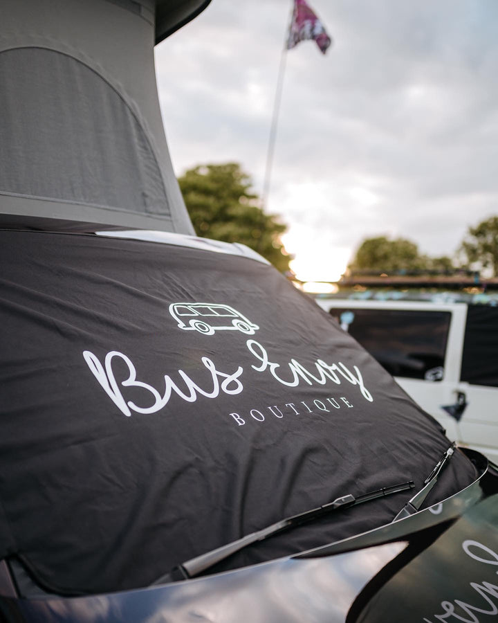 *SPECIAL ORDER* Bus Envy Boutique logo blackout windscreen cover